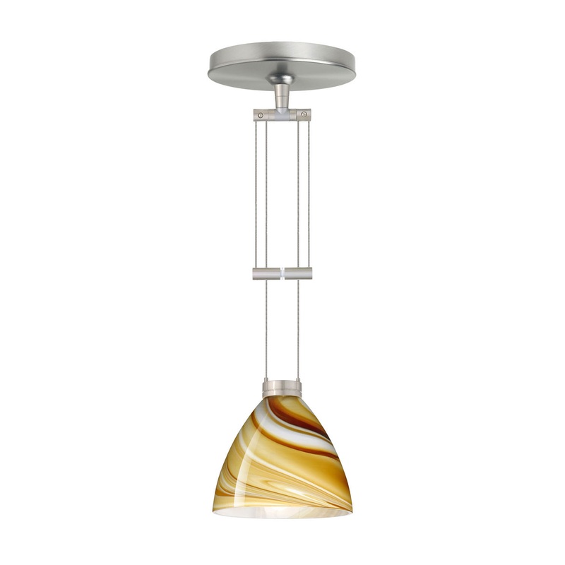 Besa 1XA-1779HN-SN Mia One Light Pendant Satin Nickel