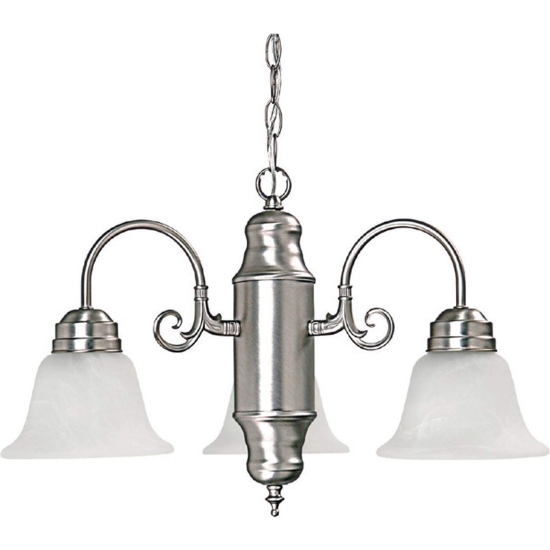 Capital Lighting 3253MN-118 David 3 Light Chandelier Matte Nickel