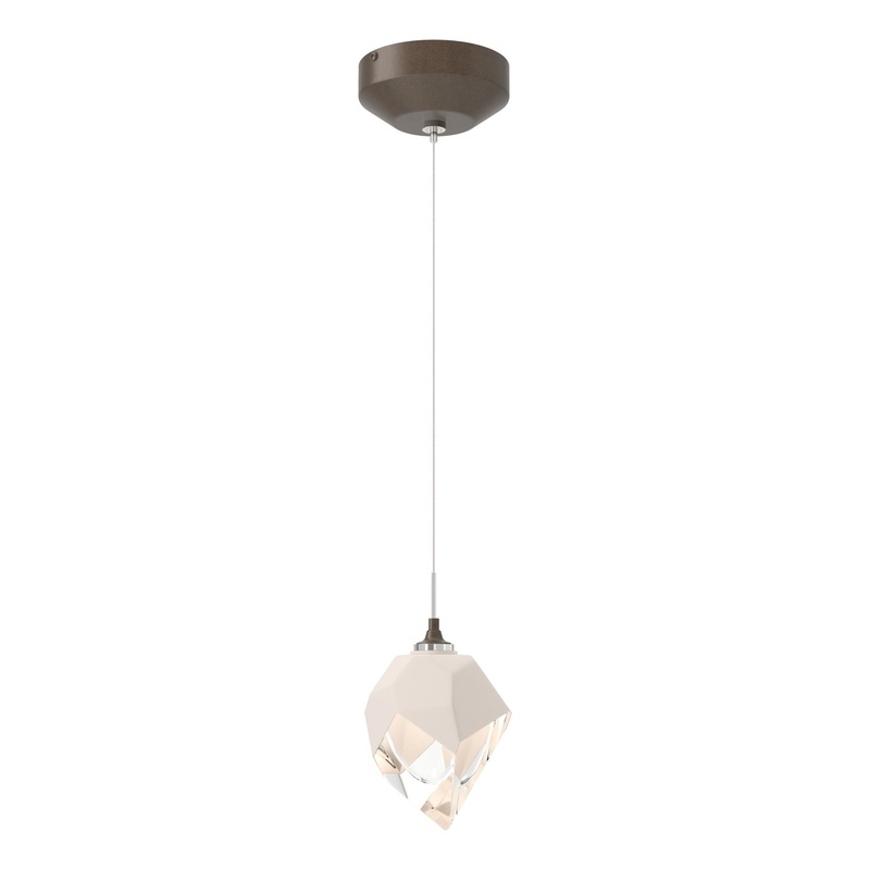 Chrysalis 1-Light Small Pendant Bronze White Crystal (WP)