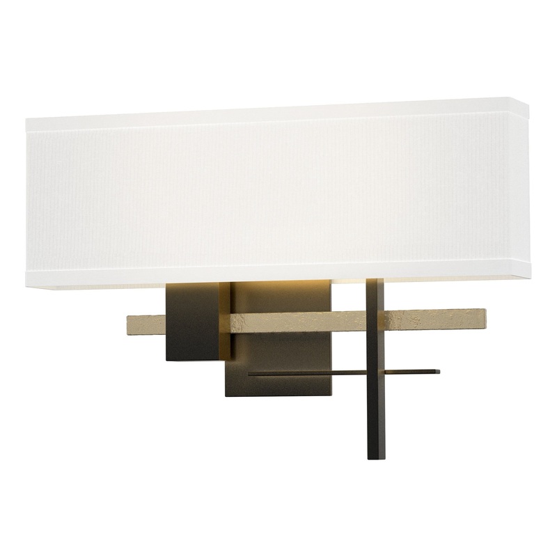 Cosmo Sconce Black Soft Gold Natural Anna Shade (SF)