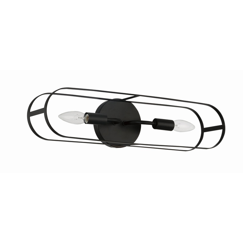 Craftmade 12820FB2 Mindful Two Light Vanity Flat Black