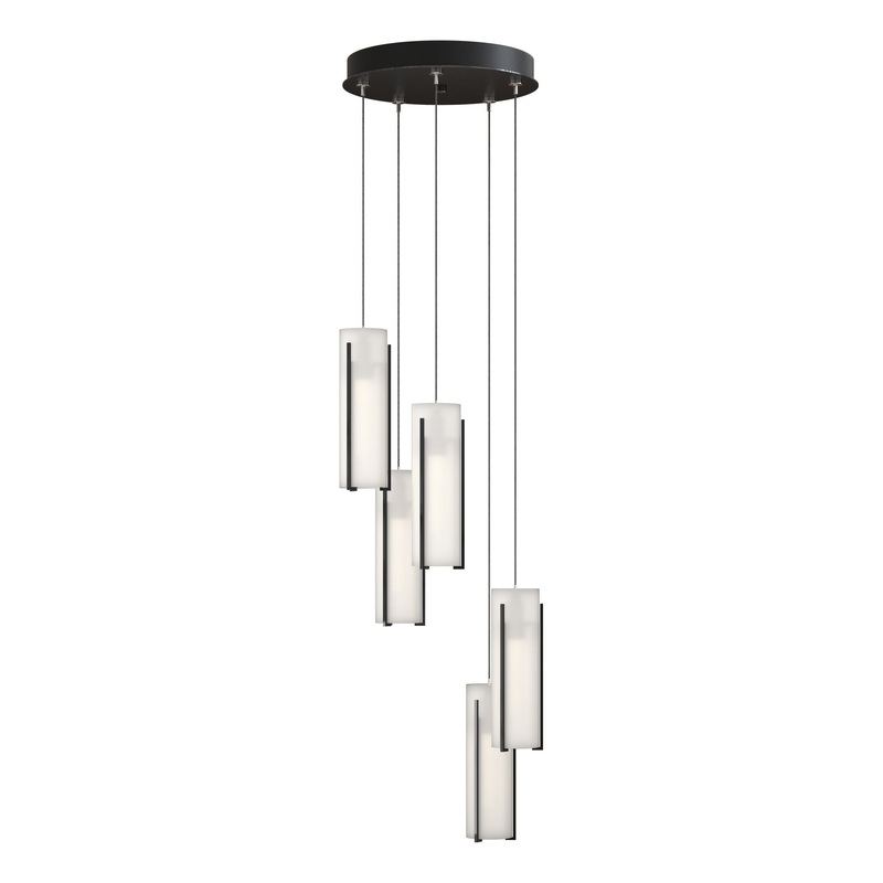 Exos Glass 5-Light Pendant Ink Opal Glass (GG)