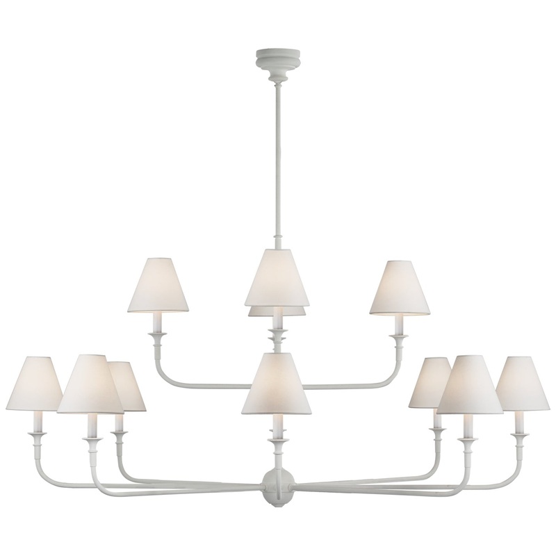 LED Chandelier from the Piaf Collection in Plaster White Finish by Visual Comfort Signature