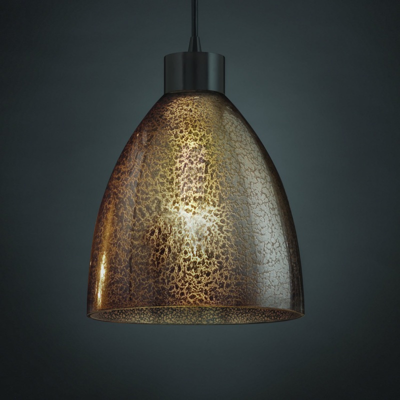 One Light Pendant from the Fusion Collection in Dark Bronze Finish by Justice Designs