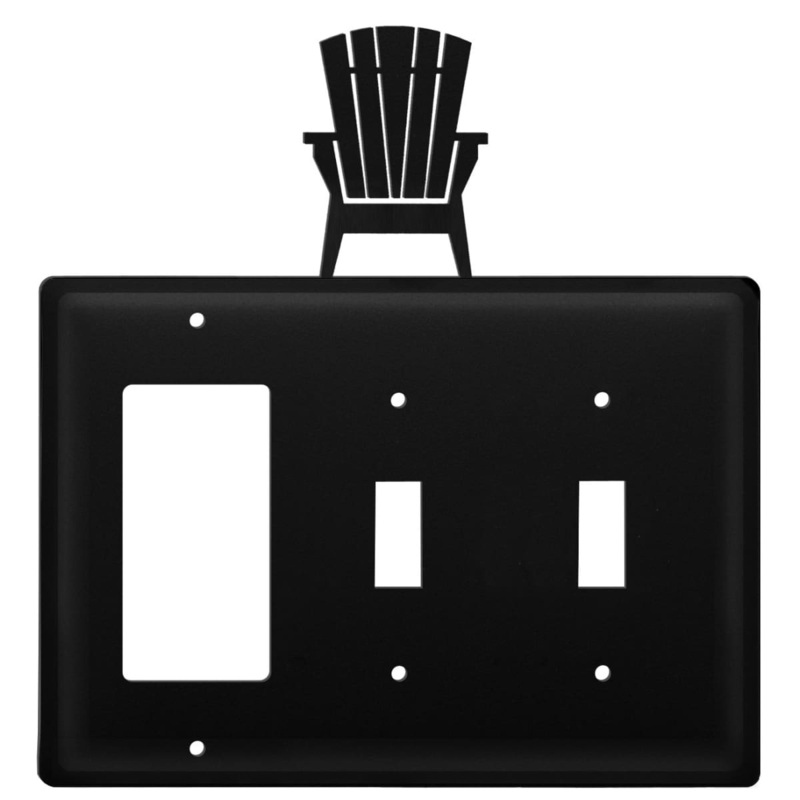 Village Wrought Iron EGSS-119 Triple Adirondack Single GFI and Double Switch Cover CUSTOM Product