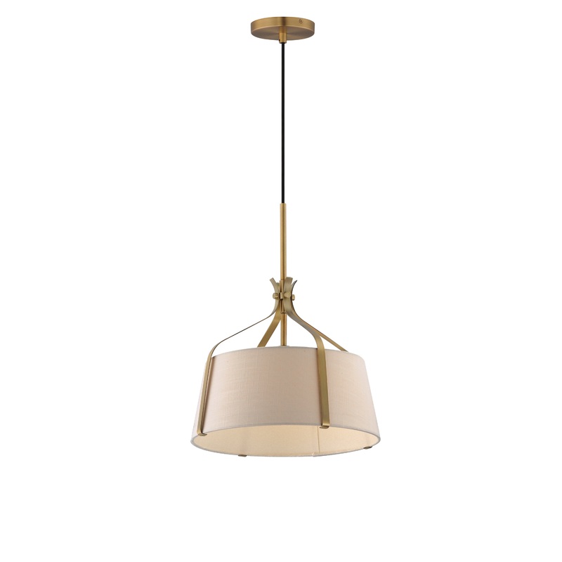 Bandera 14″ 1-Light Pendant Natural Aged Brass
