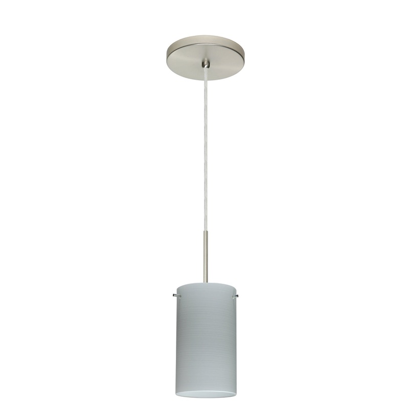 Besa 1BT-4404KR-HAL-SN Stilo One Light Pendant Satin Nickel