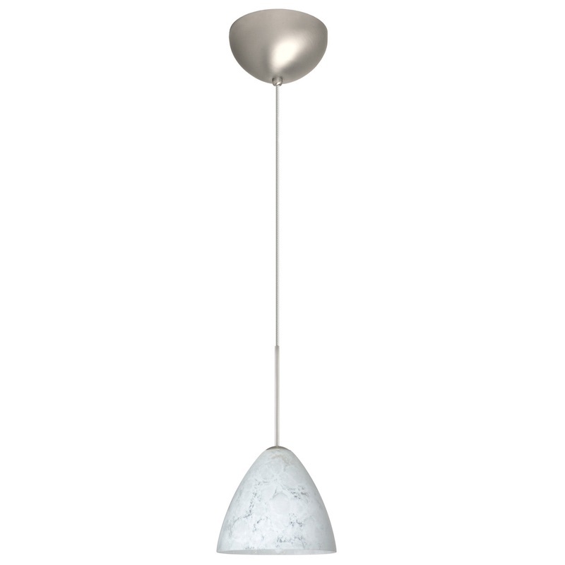 Besa 1XC-177919-LED-SN Mia One Light Pendant Satin Nickel