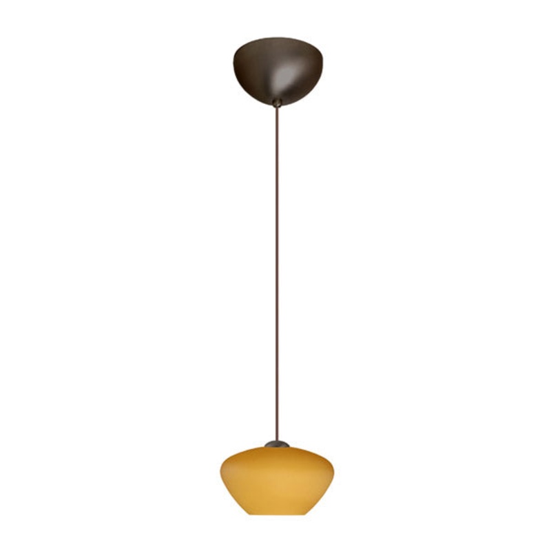Besa 1XC-541080-BR Peri One Light Pendant Bronze
