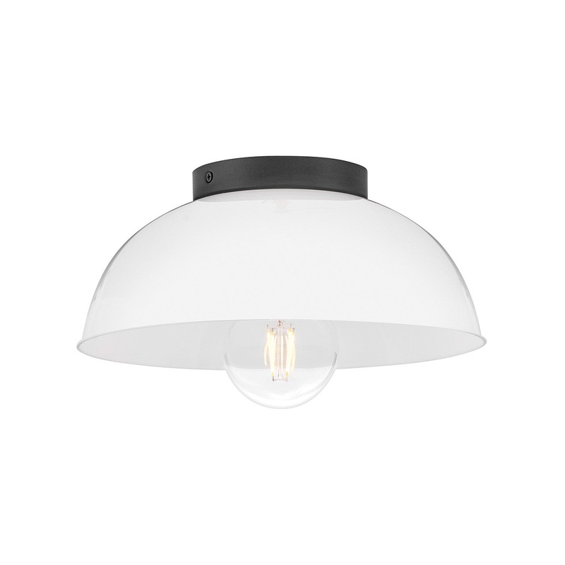 LED Flush Mount from the Stu Collection in Black Finish by Lark