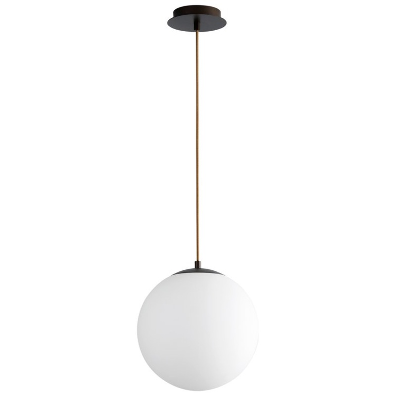 Luna Single-Light 12″ Globe Pendant – Oiled Bronze