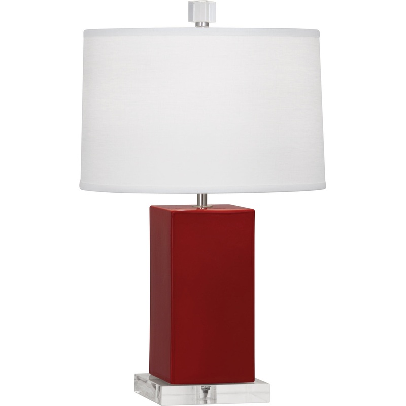One Light Accent Lamp from the Harvey Collection in Oxblood Glazed Finish by Robert Abbey