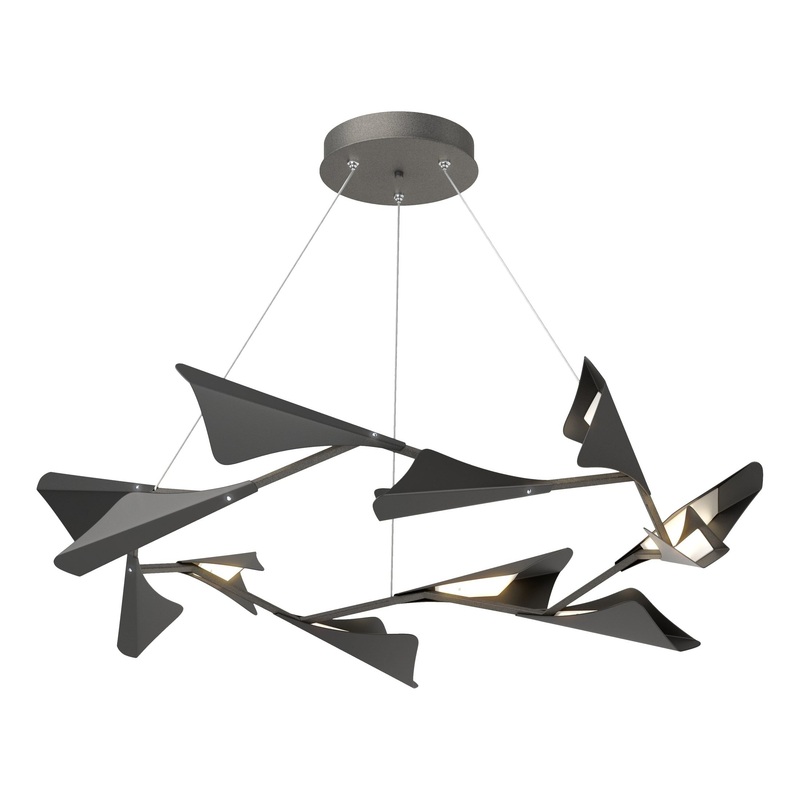 Plume 12-Light LED Pendant Natural Iron Black