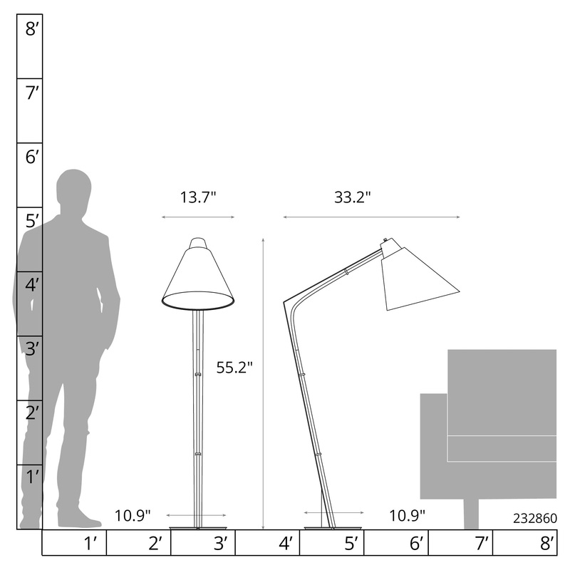 Reach Floor Lamp White Natural Anna Shade (SF)