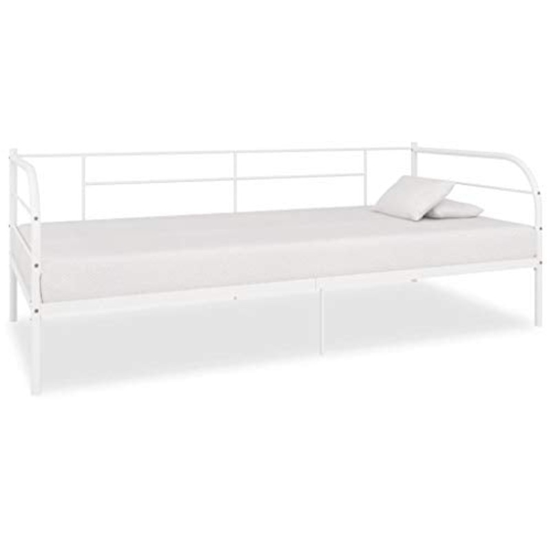 SKM Telaio Divano Letto Bianco in Metallo 90×200 cm (17.8kg)