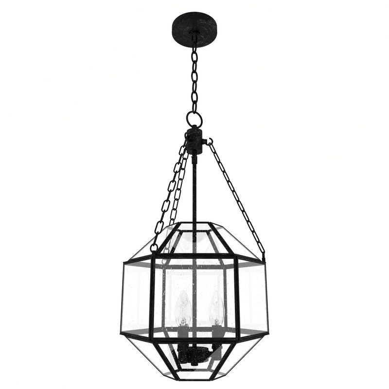 Three Light Pendant from the Indria Collection in Rustic Iron Finish by Hunter