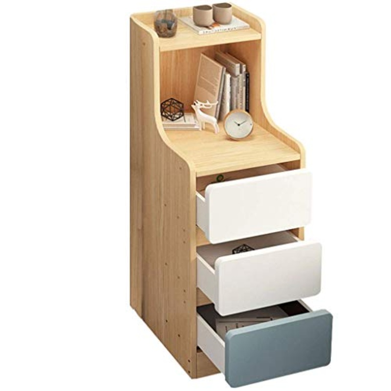 Yxxc Lampada da Terra Regolabile Tavolino da caff Comodino Ultra-Stretto Camera da Letto Moderna Semplice Mini ripiano Piccolo Comodino Semplice Armadio p