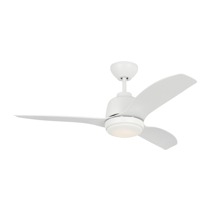 44″Ceiling Fan from the Avila Collection in Matte White Finish by Visual Comfort Fan