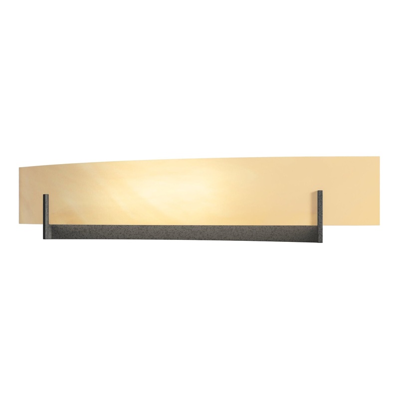 Axis Large Sconce Natural Iron Amber Swirl Glass (AA)