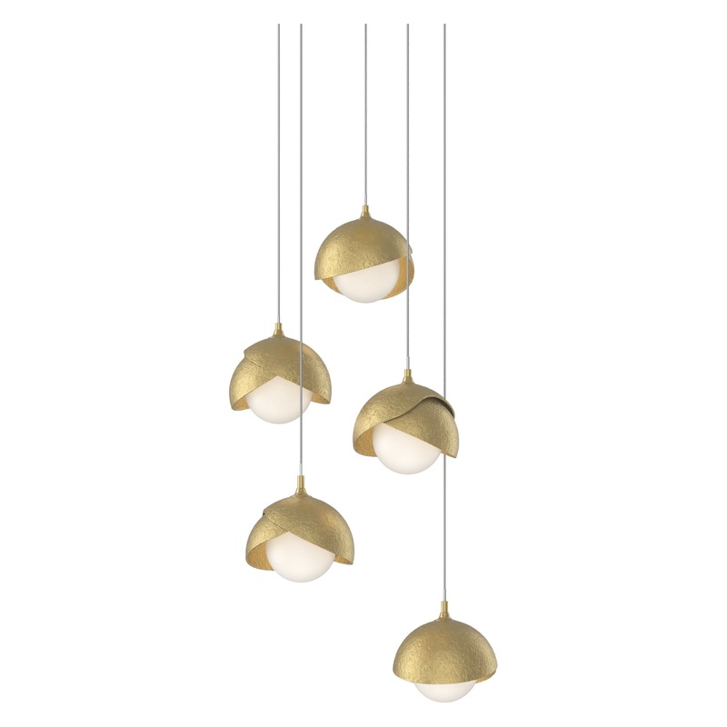 Brooklyn 5-Light Double Shade Pendant Modern Brass Modern Brass