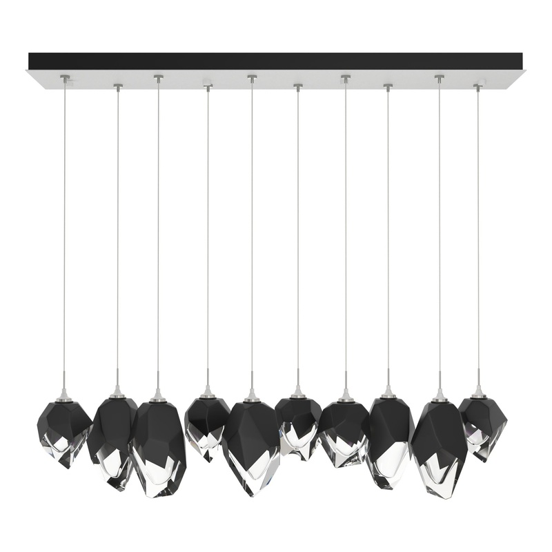 Chrysalis 10-Light Mixed Crystal Pendant White Black Crystal (BP)