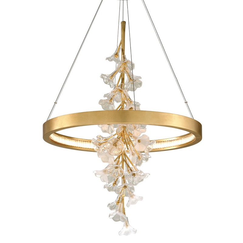 Corbett Lighting 268-71-GL Jasmine LED Chandelier Gold Leaf