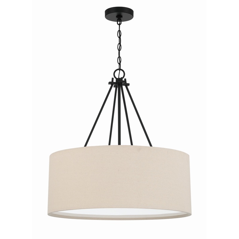 Craftmade 56594-FB Duke Three Light Pendant Flat Black