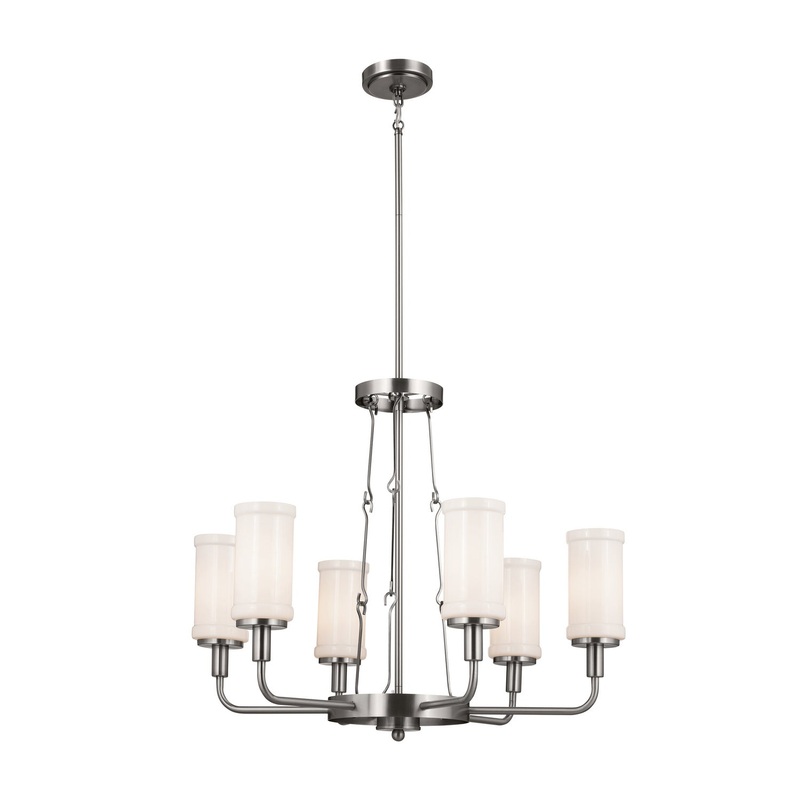 Kichler 52451CLP Six Light Chandelier, Classic Pewter