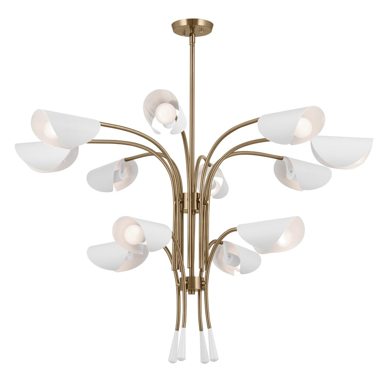 Kichler 52561CPZWH 12 Light Chandelier, Champagne Bronze