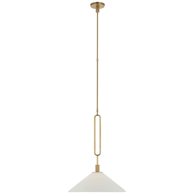 LED Pendant from the Argo Collection in Antique Brass Finish by Visual Comfort Signature