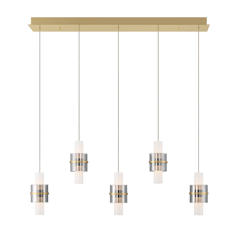 LED Pendant from the Rola Collection in Brushed Gold Finish by Eurofase