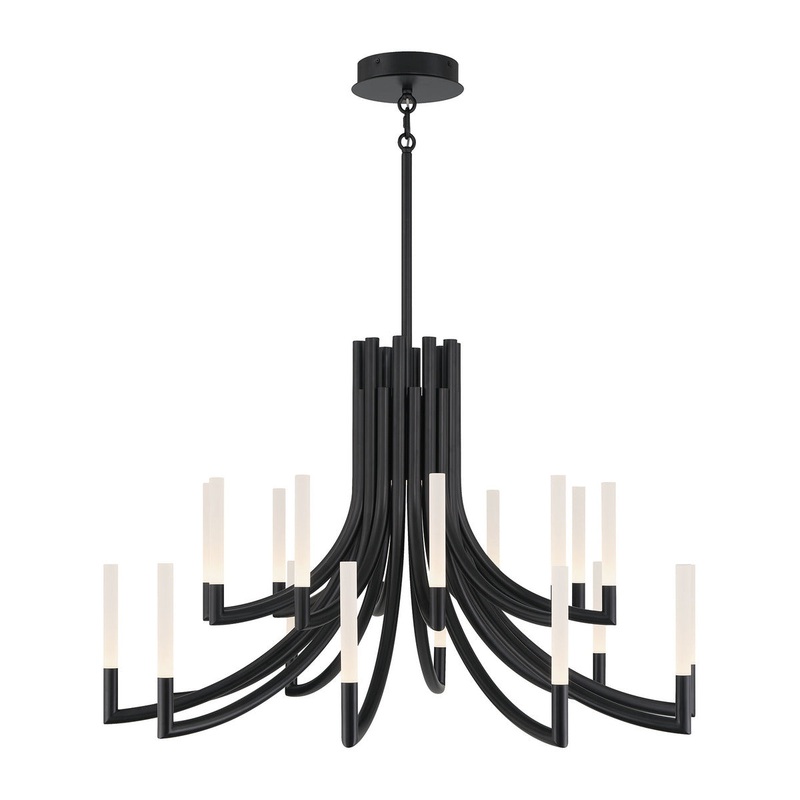 Olette 20-Light 42″ Chandelier Black