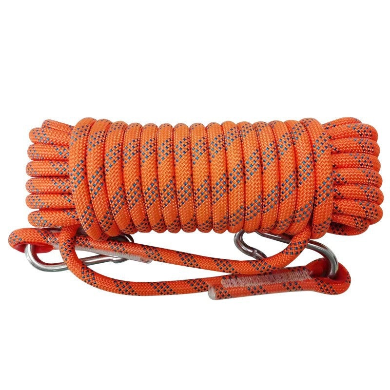 Orange Polyester (for home use) Without Wire Core Heavy Duty Adjustable Clothesline Set (2 Pack) – 10m Steel Wire Core Nylon Rope with Hooks for Outdoor & Camping