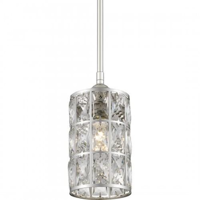 Quoizel QPP4046PK Oliver Mini pendant 1 light polished nickel Mini Pendant