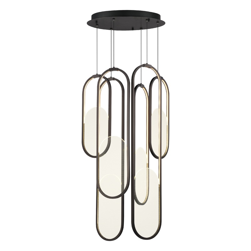 Trance 6-Light LED Pendant Gunmetal