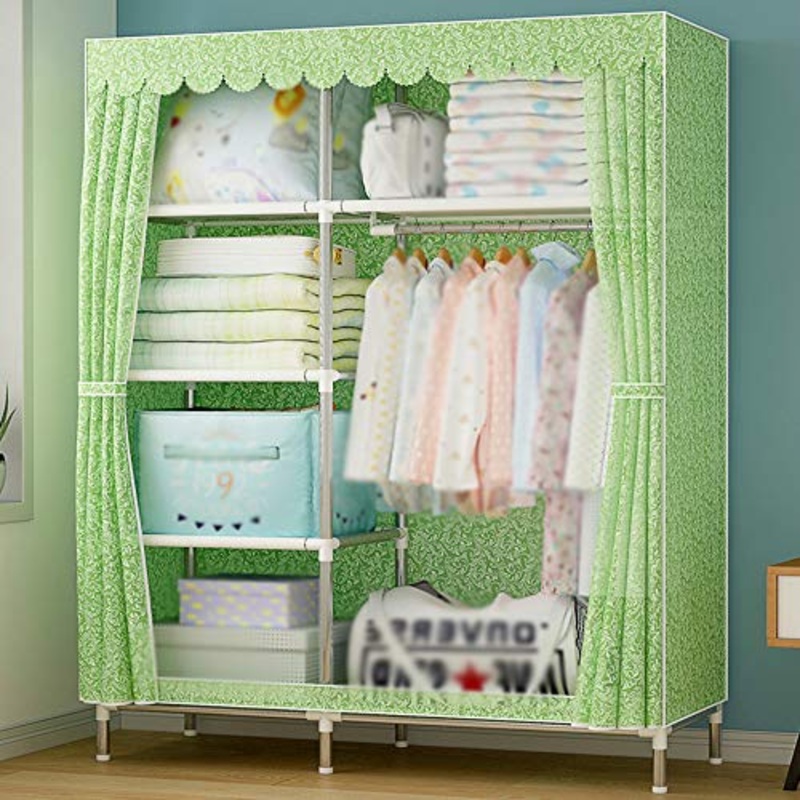 wardrobe Armadio in Tessuto di Grande capacit, Armadio Pieghevole Pieghevole, 107  45  180 Cm