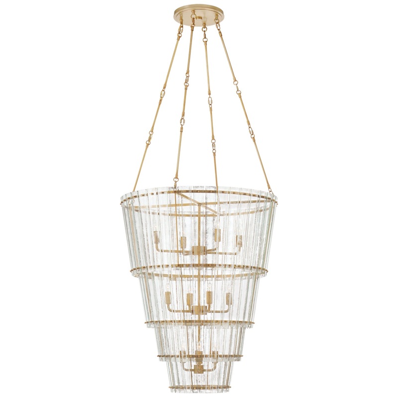 12 Light Chandelier from the Cadence Collection in Hand-Rubbed Antique Brass Finish by Visual Comfort Signature