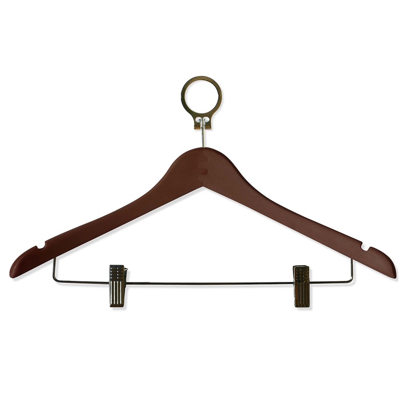 Anti-theft Wooden Cloth Hanger – Brown