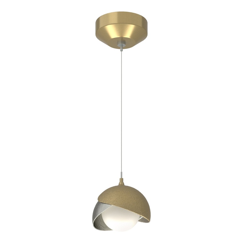 Brooklyn Double Shade Low Voltage Mini Pendant Modern Brass Sterling