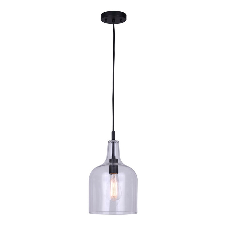 Canarm IPL1059A01BK Keeva One Light Pendant Black