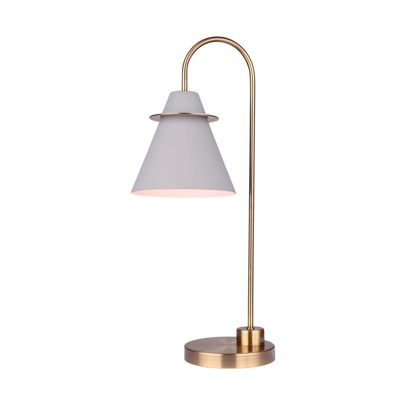 Canarm ITL1076A22MGG Talia One Light Table Lamp Gold/Matte White (Discontinued)