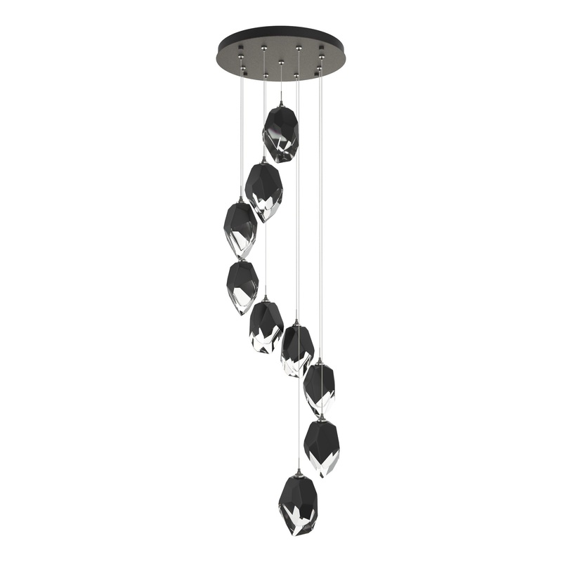 Chrysalis 9-Light Large Crystal Pendant Natural Iron Black Crystal (BP)