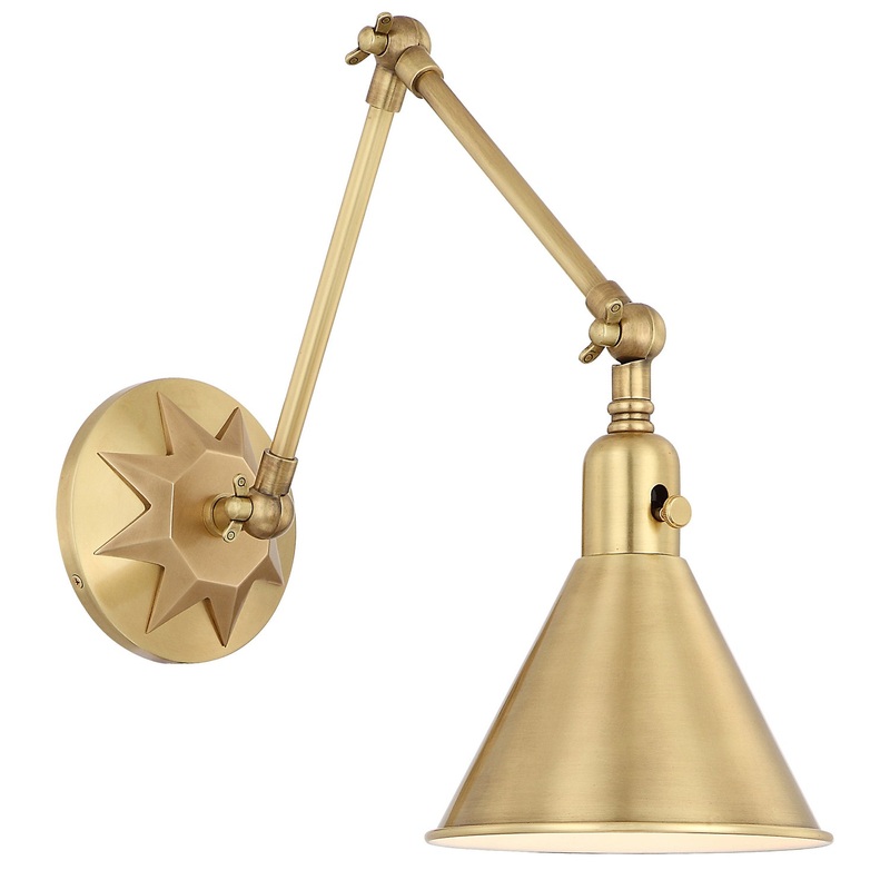 Crystorama MOR-8801-AG Morgan One Light Wall Sconce Aged Brass