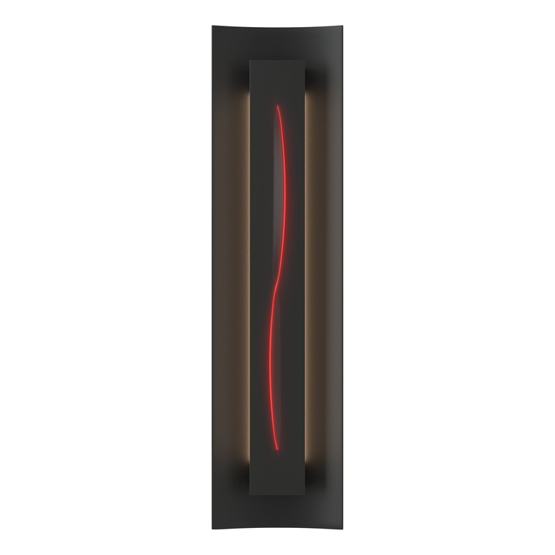 Gallery Sconce Black Red Glass (RR)