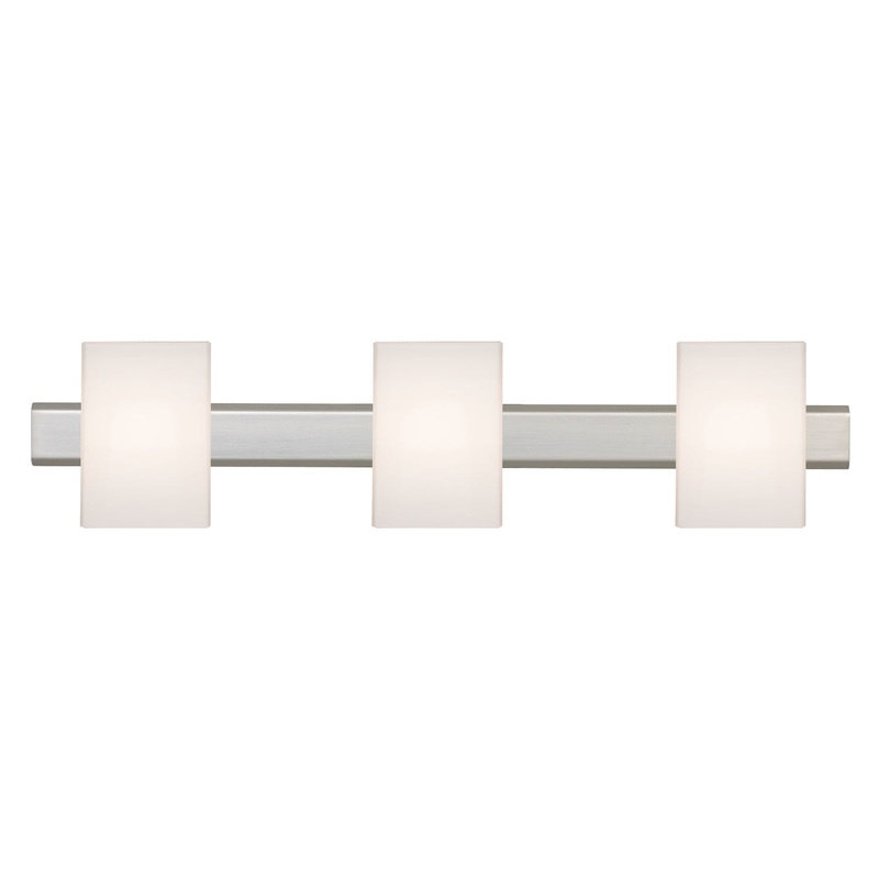 LED Vanity from the Tito Collection in Satin Nickel Finish by Besa