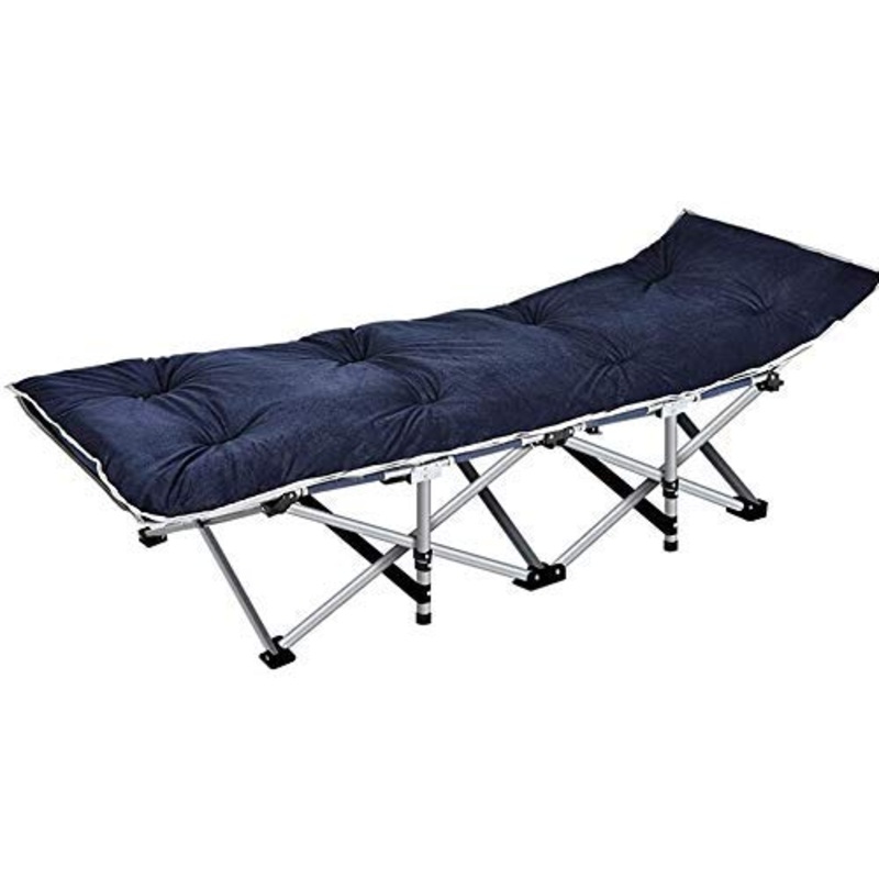 Lettino prendisole Sedie da giardino Letto pieghevole singolo, pausa pranzo Letto reclinabile Semplice letto da campeggio di accompagnamento Letto pieghevole da ufficio rinforzato (colore, rosso), bl