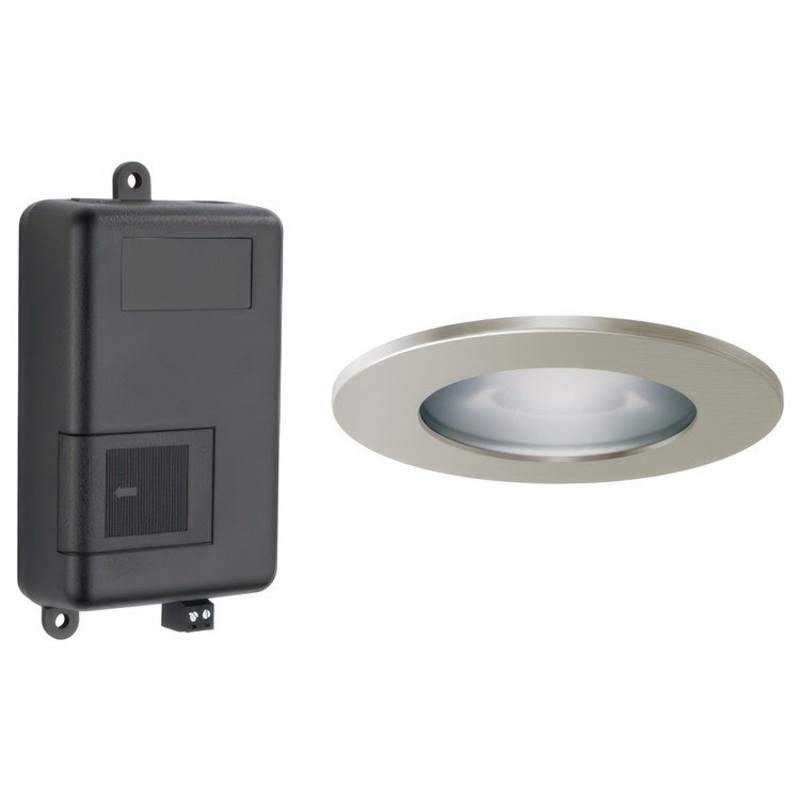 Light Module Mystix Lumicoat Brushed Nickel Choose From Colors Blue Green Pink Yellow Red Violet White Includes ChromaTherapy Module & LED Recessed Light Fixture with Finished Trim Ring
