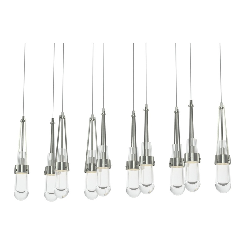 Link 10-Light Clear Glass Pendant Sterling