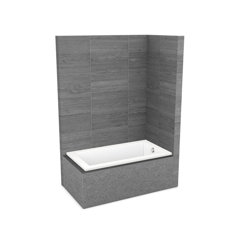 MAAX 410026-000-001-153 ModulR 6032 IF (Without Armrests) Acrylic Corner Right Left-Hand Drain Bathtub in White