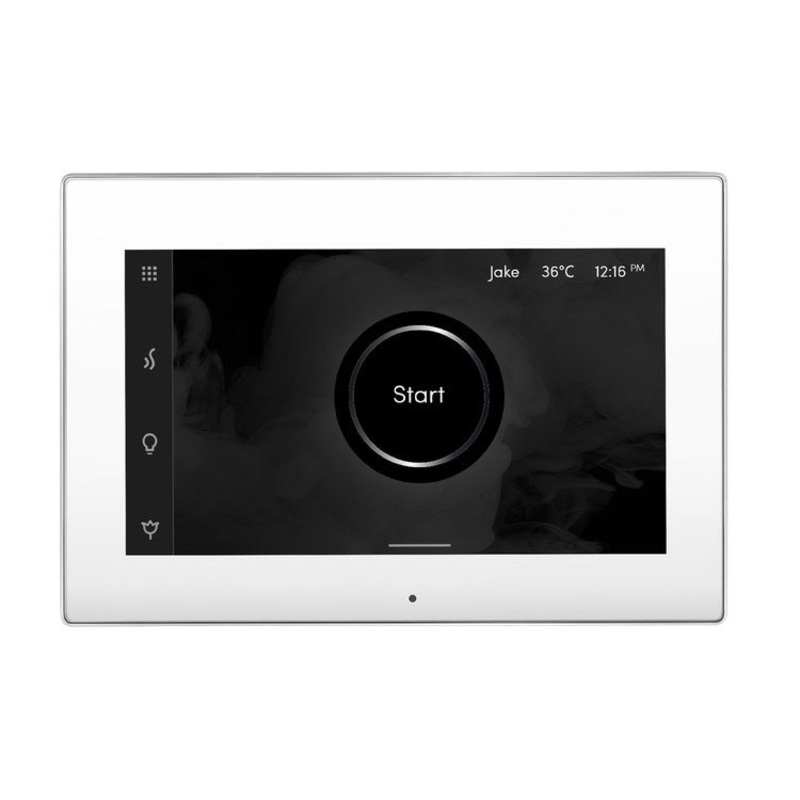 Steam Kit iSteamX White/Polished Chrome Shower Control with Steamhead for MS90 to MSSUPER3